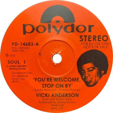 VICKI ANDERSON / ヴィッキー・アンダーソン / YOU'RE WELCOME,STOP ON BY / BABY,DON'T YOU KNOW