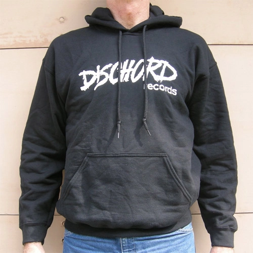 DISCHORD OFFICIAL GOODS / L/HOODED/BLA-WHI/OLD DISCHORD LOGO