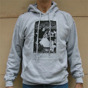 DISCHORD OFFICIAL GOODS / L/HOODED/GRE-BLA/1ST DISCHORD LOGO