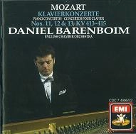 DANIEL BARENBOIM / ダニエル・バレンボイム / MOZART:PFCON11,12&13