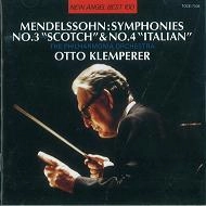 OTTO KLEMPERER / オットー・クレンペラー / メンデルスゾーン：交響曲第３番＆第４番