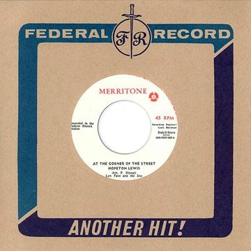 HOPETON LEWIS / ＡＴ　ＴＨＥ　ＣＯＲＮＥＲ　ＯＦ　ＴＨＥ