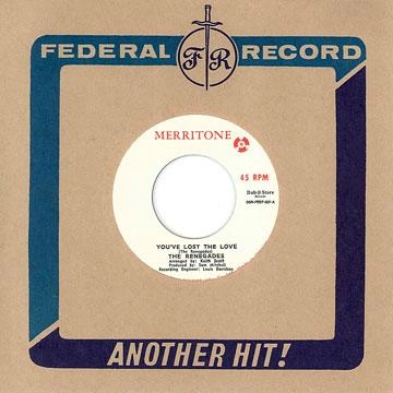 RENEGADES / レネゲイズ / ＹＯＵ’ＶＥ　ＬＯＳＴ　ＴＨＥ　ＬＯＶＥ