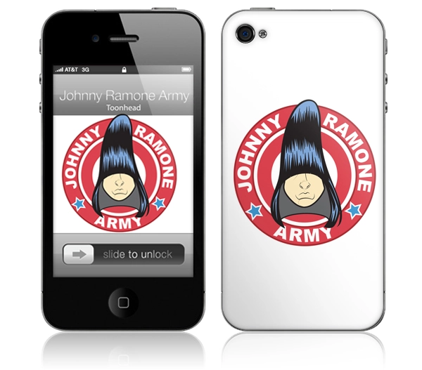 JOHNNY RAMONE / ジョニー・ラモーン / TOON HEAD(iPhone 4(16/32GB)用 : MUSIC SKIN) 