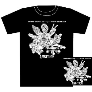 BUMPY KNUCKLES & STATIK SELEKTAH / バンピー・ナックルス & スタティック・セレクター / AMBITION + T-SHIRT L SIZE