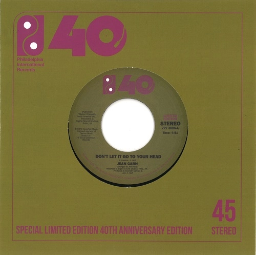 JEAN CARN / ジーン・カーン / "DON'T LET IT GO TO YOUR HEAD / WE GOT SOME CATCHIN' UP TO DO (7"")"