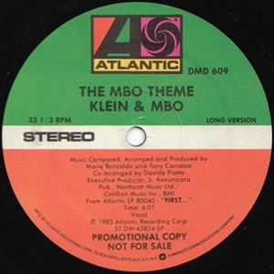 KLEIN & MBO / MBO THEME + WONDERFUL(DISCO DUB + INST)