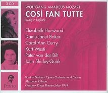 ALEXANDER GIBSON / アレクサンダー・ギブソン / MOZART:COSI FAN TUTTE