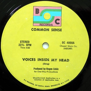 COMMON SENSE (DISCO) / コモン・センス / VOICES INSIDE MY HEAD + VOICES INSIDE MY HEAD (INSTRUMENTAL)