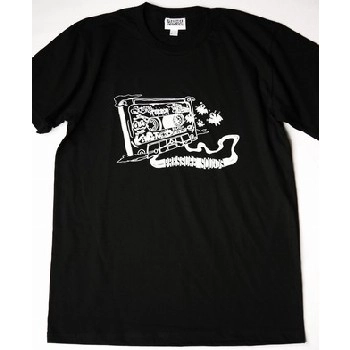 PRESSURE SOUNDS T-SHIRTS / SOUND TERROR CASSETTE (WHITE ON BLACK) (Ｓ)