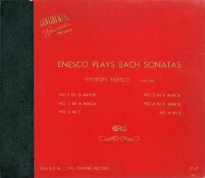 GEORGE ENESCU / ジョルジェ・エネスク / ENESCO PLAYS BACH SONATAS