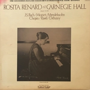 ROSITA RENARD / ロジータ・レナルド / AT CARNEGIE HALL