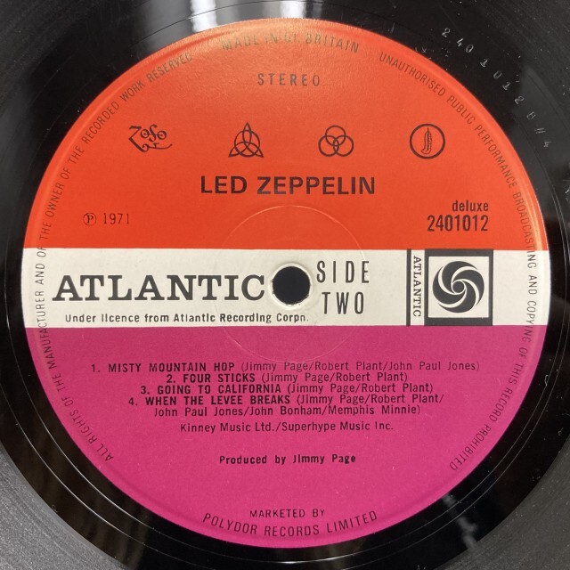 IV / LED ZEPPELIN / レッド・ツェッペリン / ハードロック・ヘヴィ