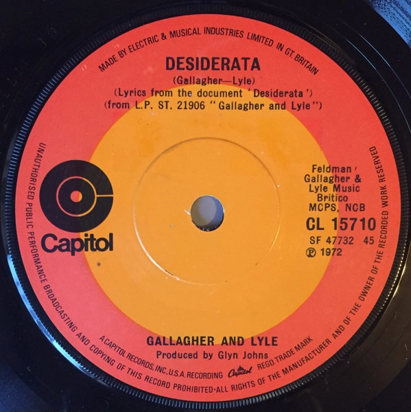 GALLAGHER & LYLE / ギャラガー&ライル / COMFORT AND JOY