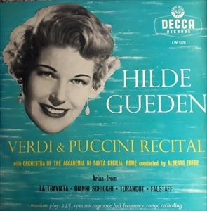 HILDE GUEDEN / ヒルデ・ギューデン / VERDI & PUCCINI RECITAL