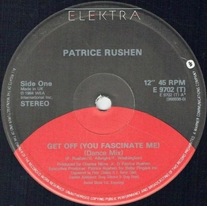 PATRICE RUSHEN / パトリース・ラッシェン / GET OFF (12")