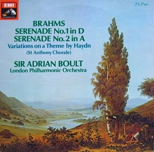 ADRIAN BOULT / エイドリアン・ボールト / BRAHMS: SERENADE NO.1 & NO.2