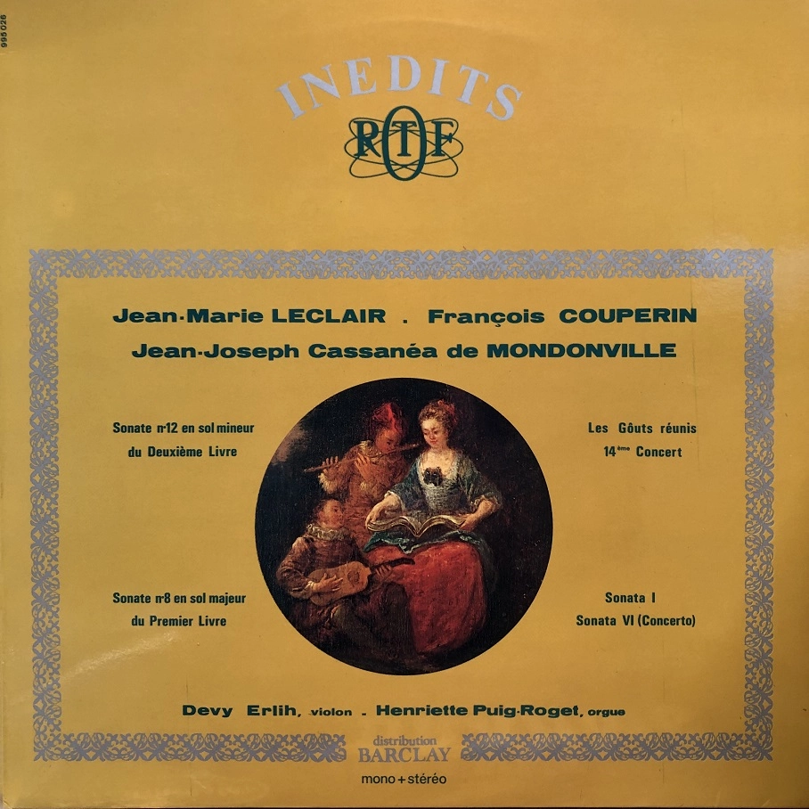 DEVY ERLIH / ドゥヴィ・エルリー / LECLAIR, COUPERIN, MONDONVILLE: VIOLIN SONATAS