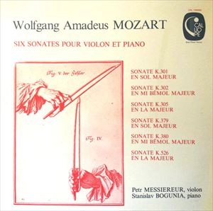 PETR MESSIEREUR / ペトル・メッシェレウル / MOZART: SIX SONATES POUR VIOLON ET PIANO