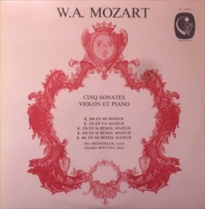 PETR MESSIEREUR / ペトル・メッシェレウル / MOZART: CINQ SONATES VIOLON ET PIANO