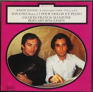 JACQUES-FRANCIS MANZONE / ジャック=フランシス・マンゾーネ / HAYDN: SONATES NOS.1 A 8 POUR VIOLON ET PIANO