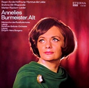 ANNELIES BURMEISTER / アンネリーズ・ブルマイスター / REGER/BRAHMS/MAHLER:RHAPSODIE,LIEDER