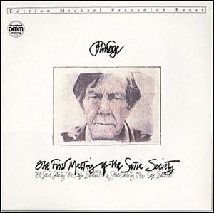 JOHN CAGE / ジョン･ケージ / FIRST MEETING OF THE SATIE SOCIETY
