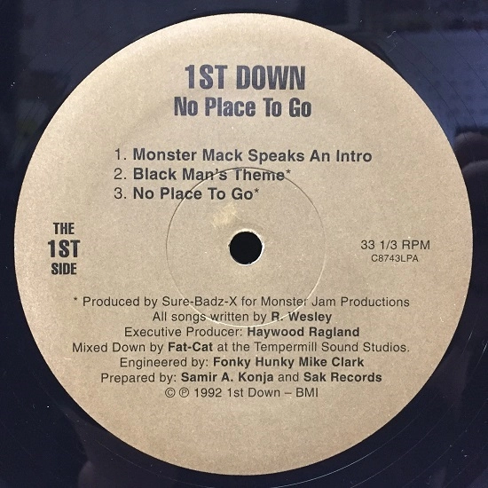 1ST DOWN (PHAT KAT & JON DOE) / NO PLACE TO GO EP
