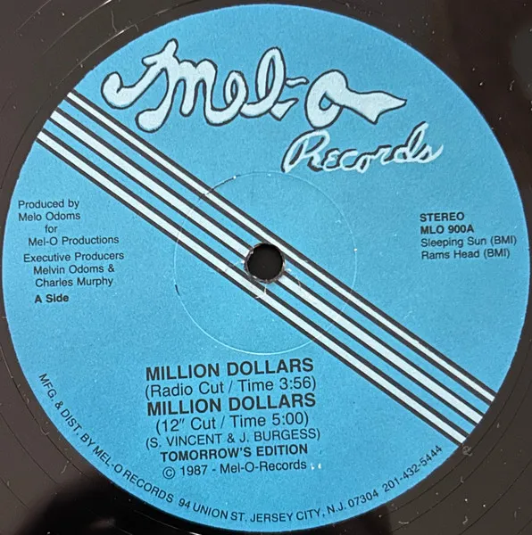 TOMORROW'S EDITION / トゥモローズ・エディション / MILLION DOLLARS
