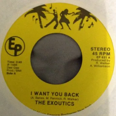EXOUTICS / エグゾーティックス / I WANT YOU BACK