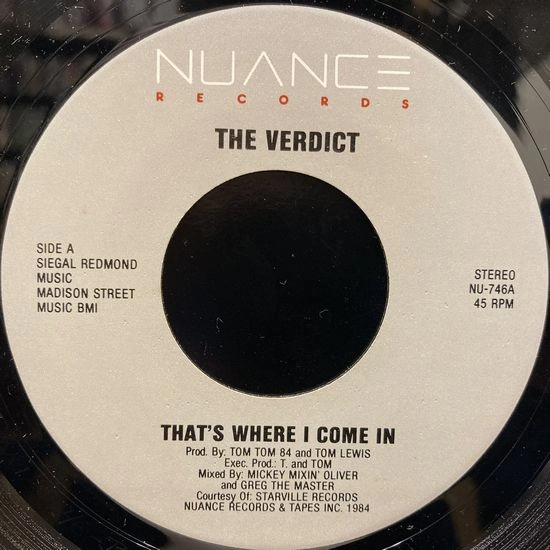 VERDICT / THAT'S WHERE I COME IN