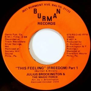 JULIUS BROCKINGTON / ジュリアス・ブロッキントン / THIS FEELING