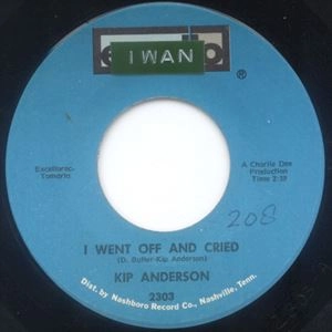 KIP ANDERSON / I WENT OFF AND CRIED