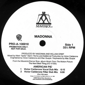 MADONNA / マドンナ / AMERICAN PIE
