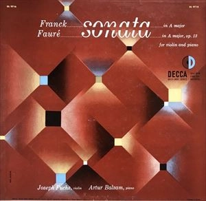 JOSEPH FUCHS / ジョセフ・フックス / FRANCK:VIOLIN SONNATA