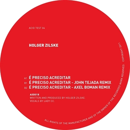HOLGER ZILSKE / ホルガー・ジルスキー / E'PRECISO ACREDITAR