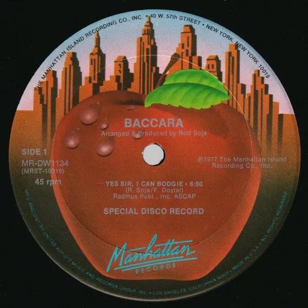 BACCARA / YES SIR, I CAN BOOGI