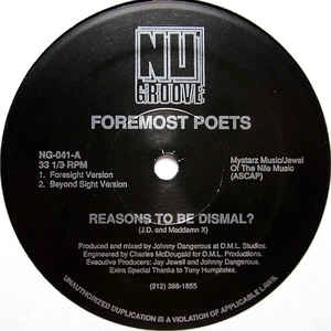 FOREMOST POETS / REASON TO BE DISMAL