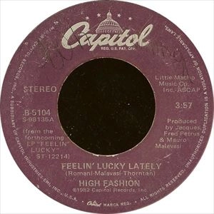 HIGH FASHION / ハイ・ファッション / FEELIN' LUCKY LATELY