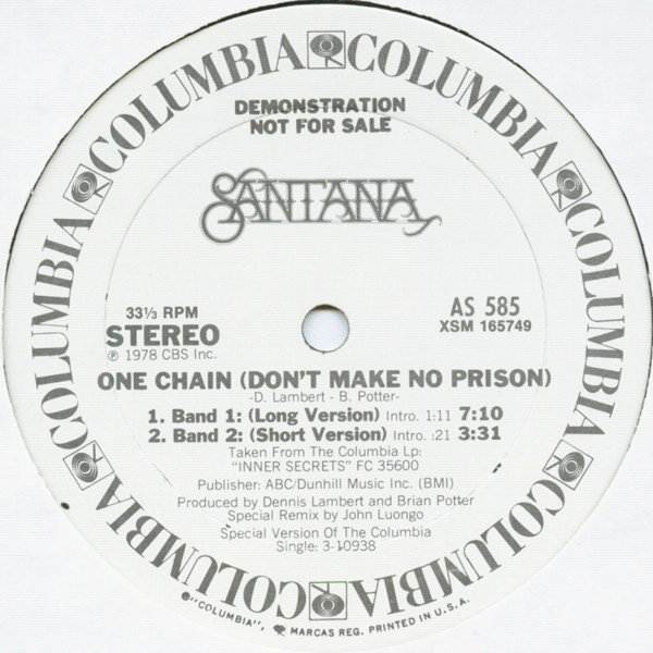 SANTANA / サンタナ / ONE CHAIN (DON'T MAKE NO PRISON)