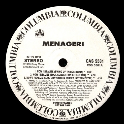MENAGERI / NOW I REALIZE