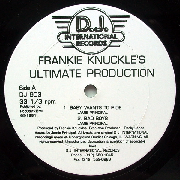 FRANKIE KNUCKLES / フランキー・ナックルズ / BABY WANTS TO RIDE