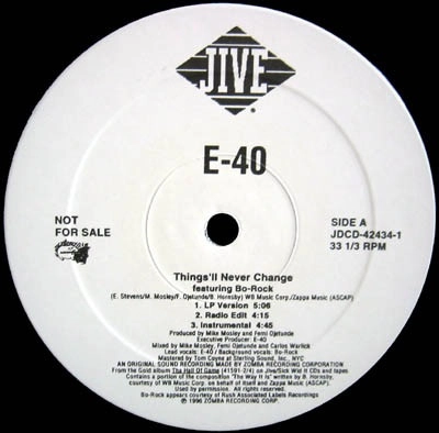 E-40 / THINGS'LL NEVER CHANGE / THINGSLL NEVER CHANGE