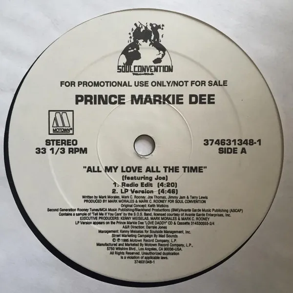 PRINCE MARKIE DEE / ALL MY LOVE ALL THE