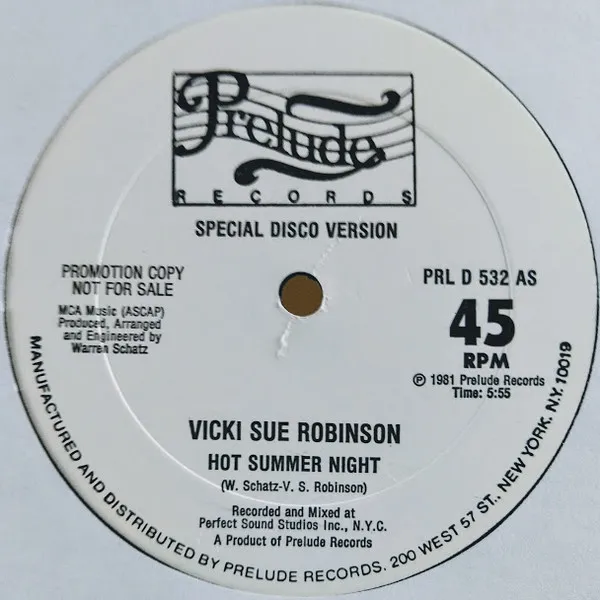 VICKI SUE ROBINSON / ヴィッキー・スー・ロビンソン / HOT SUMMER NIGHT