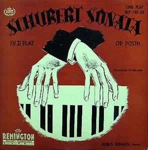 JORG DEMUS / イェルク・デームス / SCHUBERT: SONATA