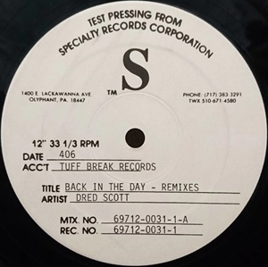 DRED SCOTT / ドレッド・スコット / BACK IN THE DAY REMIX