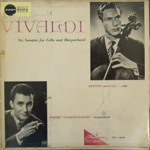 ANTONIO JANIGRO / アントニオ・ヤニグロ / VIVALDI: SIX SONATAS FOR CELLO AND HARPSICHORD