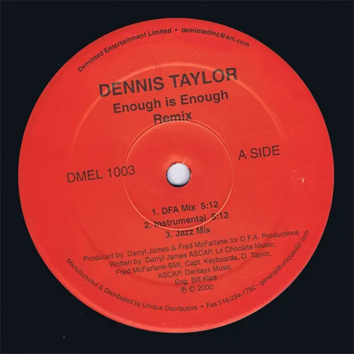 DENNIS TAYLOR (FOLK) / ENOUGH IS ENOUGH REM