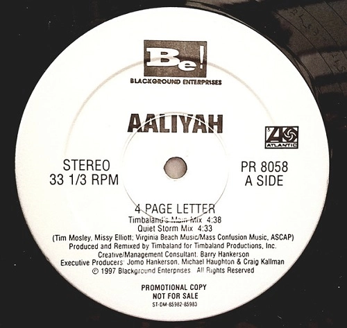 AALIYAH / アリーヤ / 4 PAGE LETTER